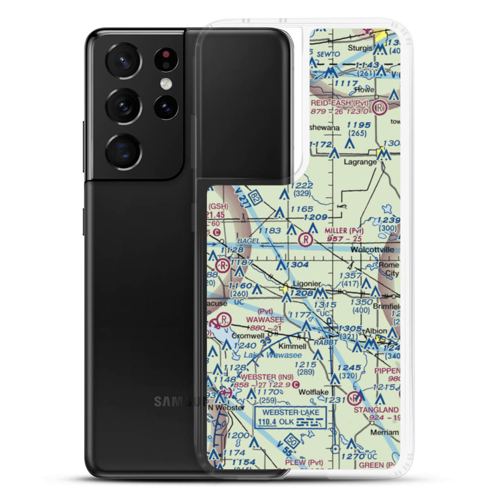 Miller Field (39II) VFR Sectional Samsung Case Samsung Galaxy S21 Ultra model shown