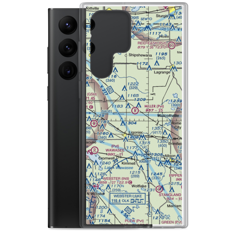 Miller Field (39II) VFR Sectional Samsung Case Samsung Galaxy S22 Ultra model shown