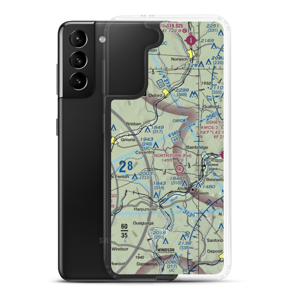 Miller Field (NY73) VFR Sectional Samsung Case Samsung Galaxy S21 Plus model shown