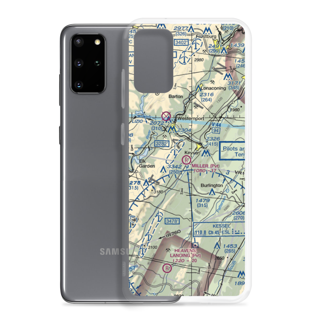 Miller Field (WV18) VFR Sectional Samsung Case Samsung Galaxy S20 Plus model shown