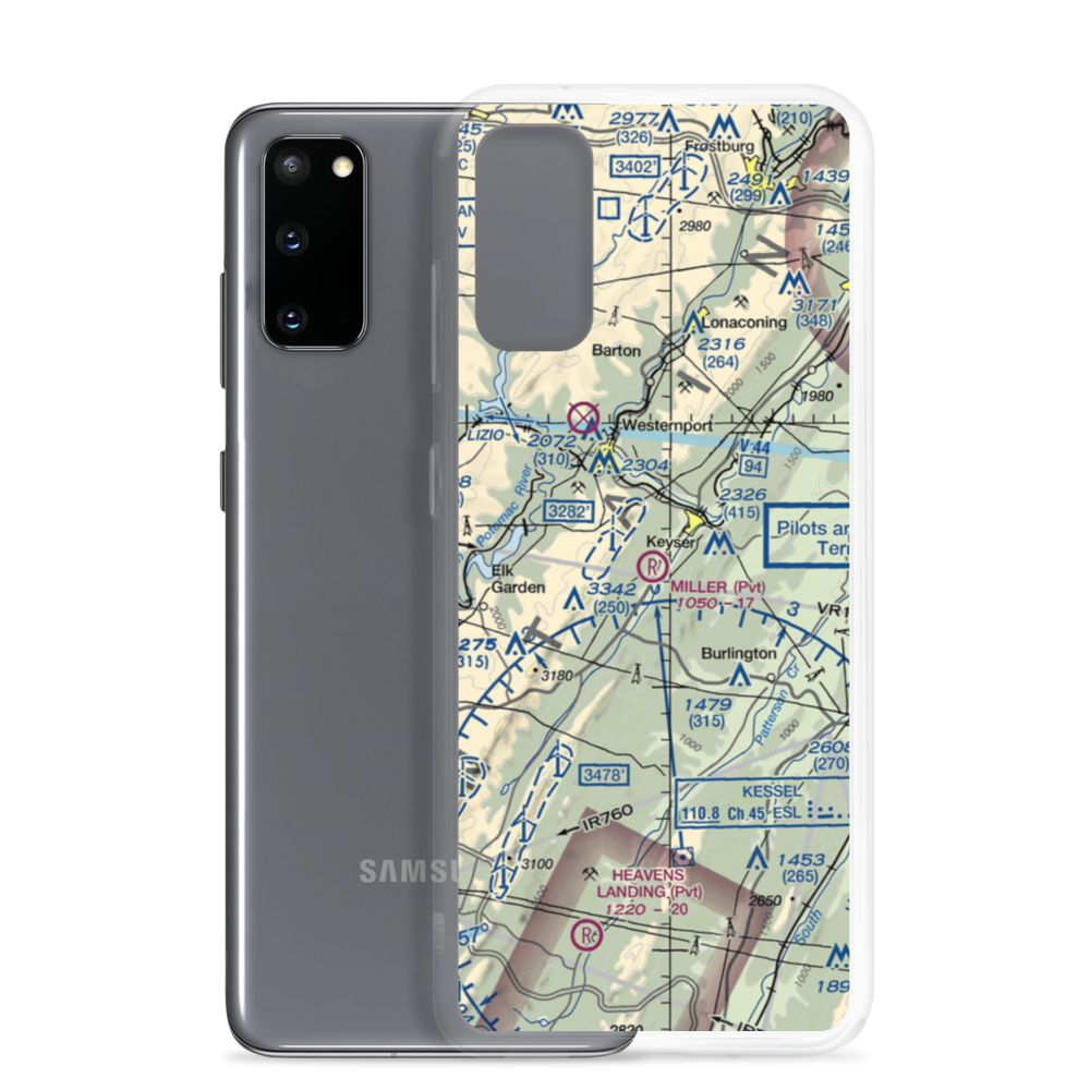 Miller Field (WV18) VFR Sectional Samsung Case Samsung Galaxy S20 model shown