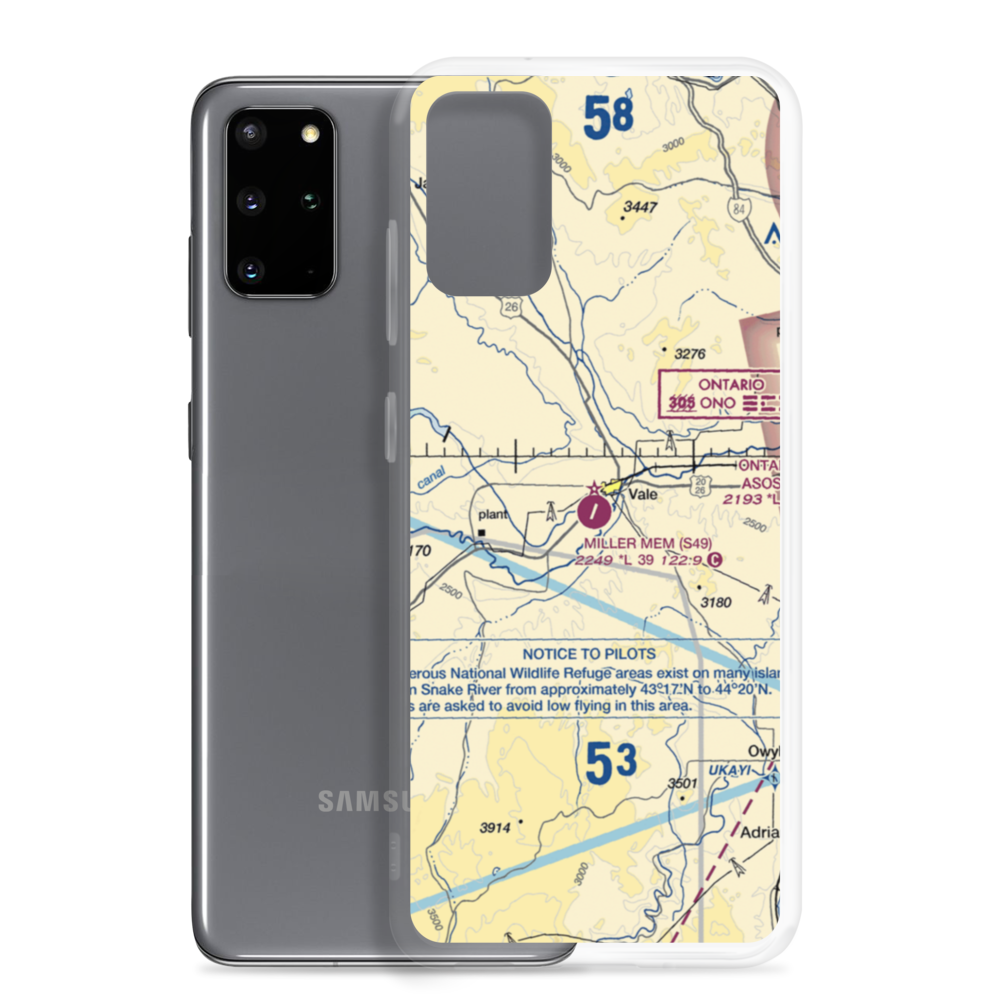 Miller Memorial Airpark (S49) VFR Sectional Samsung Case Samsung Galaxy S20 Plus model shown