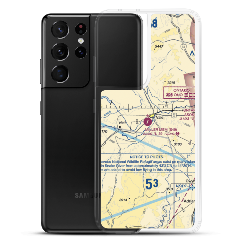 Miller Memorial Airpark (S49) VFR Sectional Samsung Case Samsung Galaxy S21 Ultra model shown