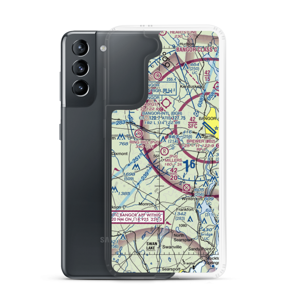 Miller's Field (ME74) VFR Sectional Samsung Case Samsung Galaxy S21 model shown