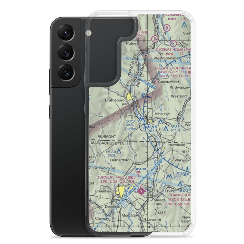 Miller's Pleasure Airfield (VT47) VFR Sectional Samsung Case Samsung Galaxy S22 Plus model shown
