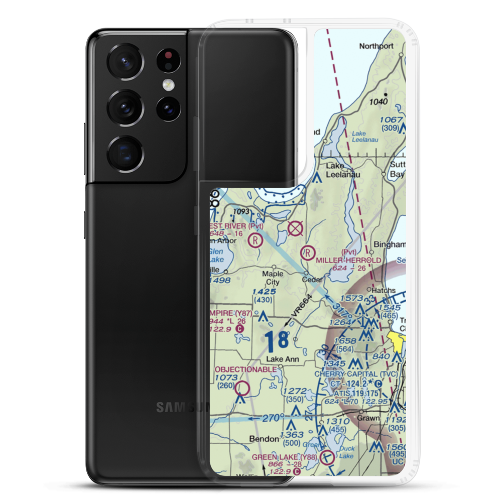 Miller-Herrold Airport (28MI) VFR Sectional Samsung Case Samsung Galaxy S21 Ultra model shown
