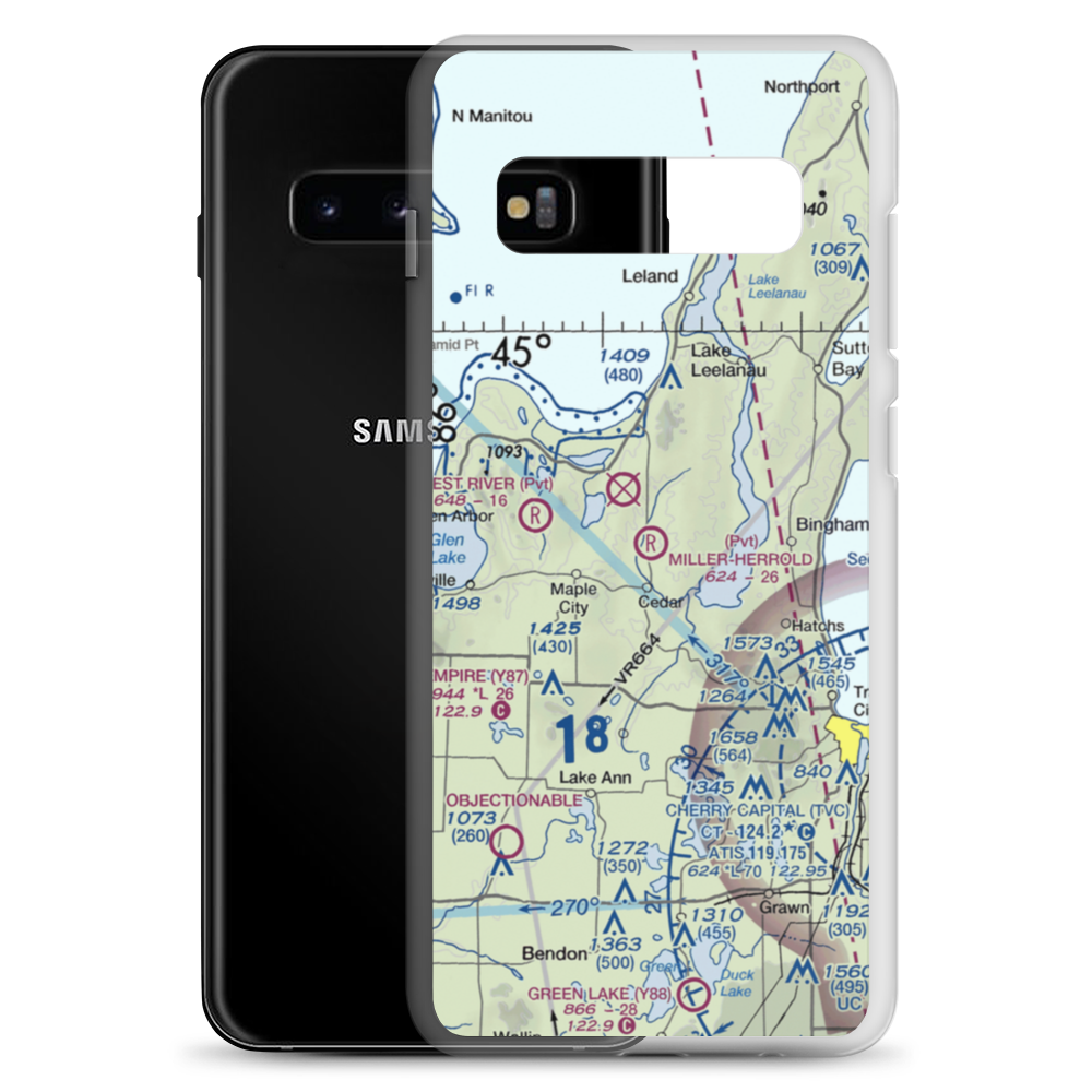 Miller-Herrold Airport (28MI) VFR Sectional Samsung Case Samsung Galaxy S10+ model shown