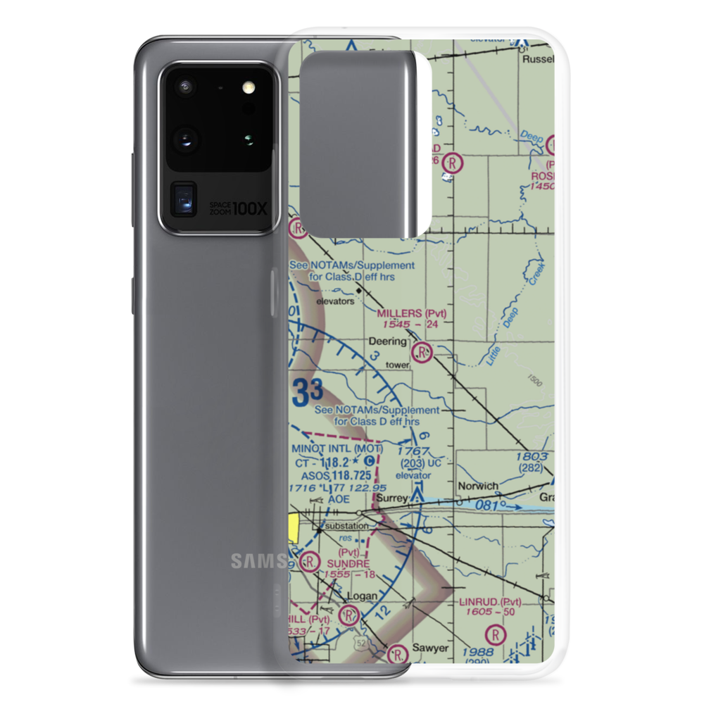 Millers Airstrip (81ND) VFR Sectional Samsung Case Samsung Galaxy S20 Ultra model shown