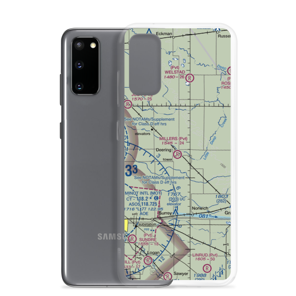 Millers Airstrip (81ND) VFR Sectional Samsung Case Samsung Galaxy S20 model shown