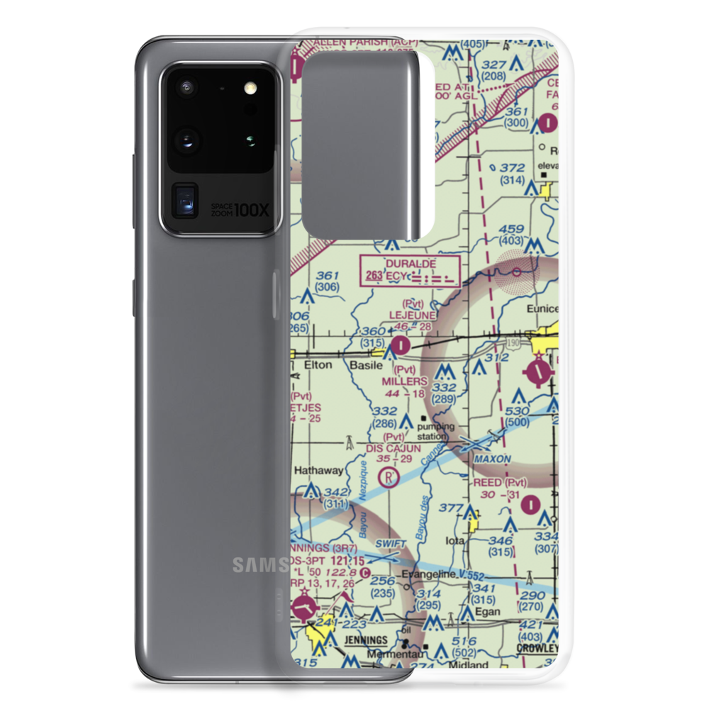 Millers Flying Service Airport (LA01) VFR Sectional Samsung Case Samsung Galaxy S20 Ultra model shown