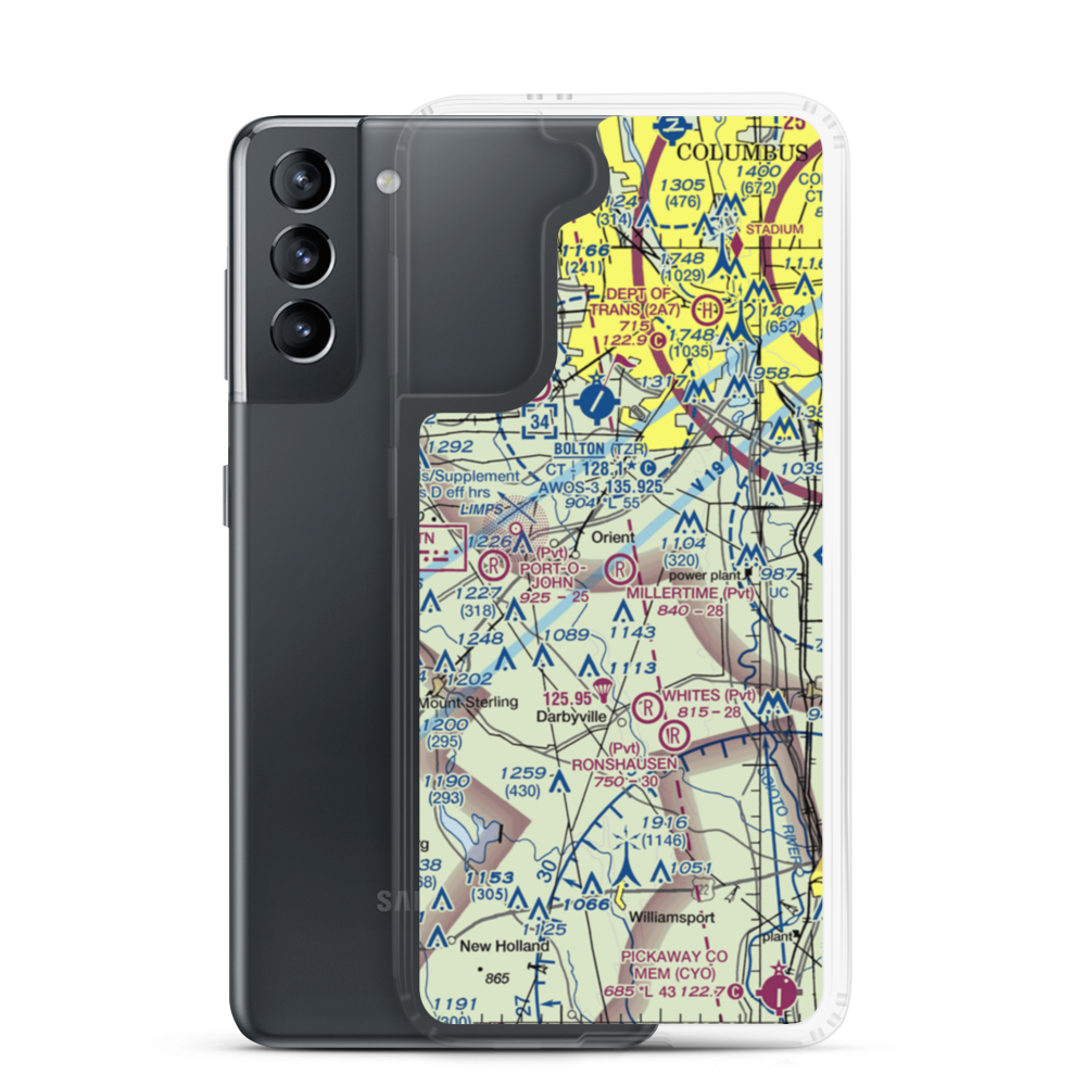Millertime Airport (4OH4) VFR Sectional Samsung Case Samsung Galaxy S21 model shown