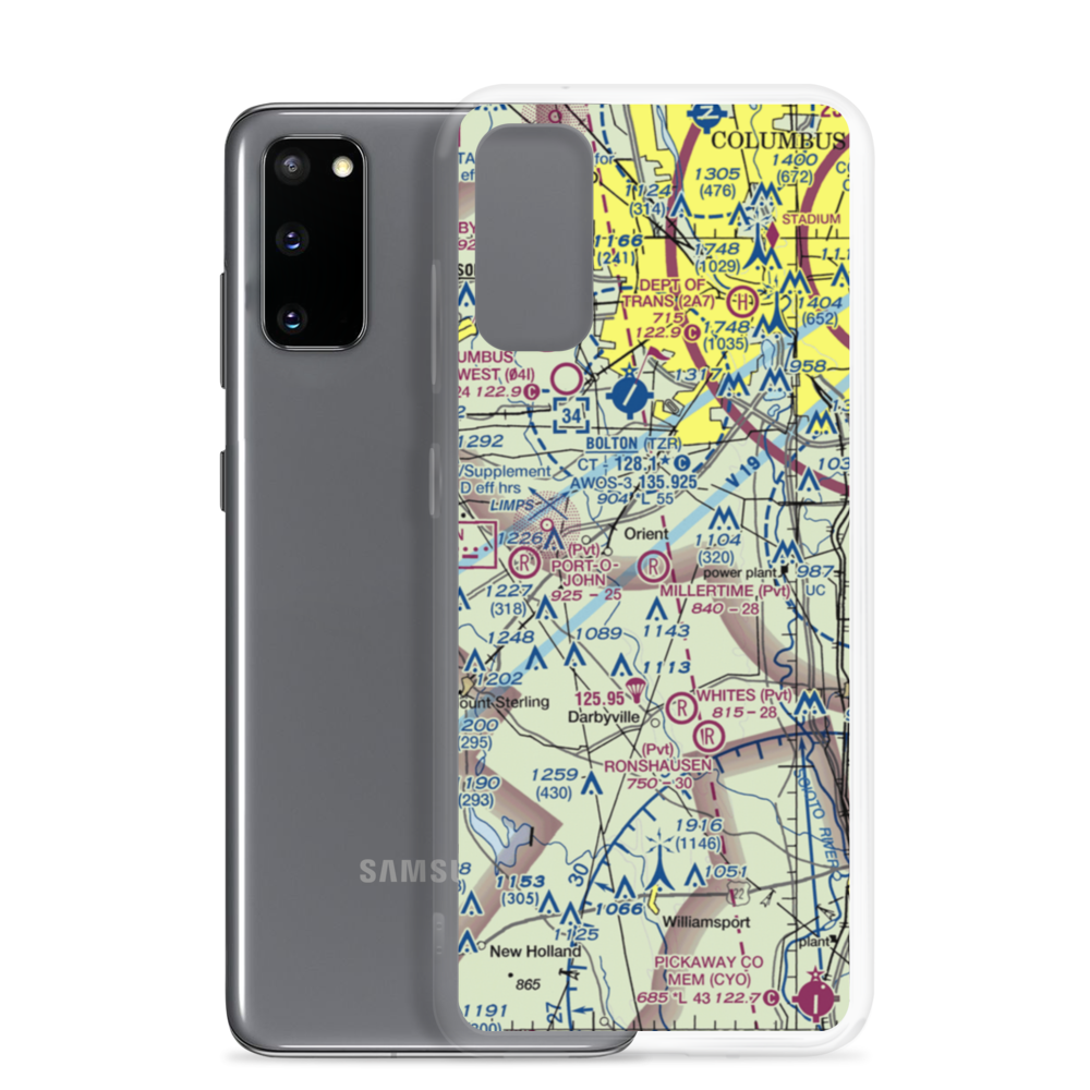 Millertime Airport (4OH4) VFR Sectional Samsung Case Samsung Galaxy S20 model shown