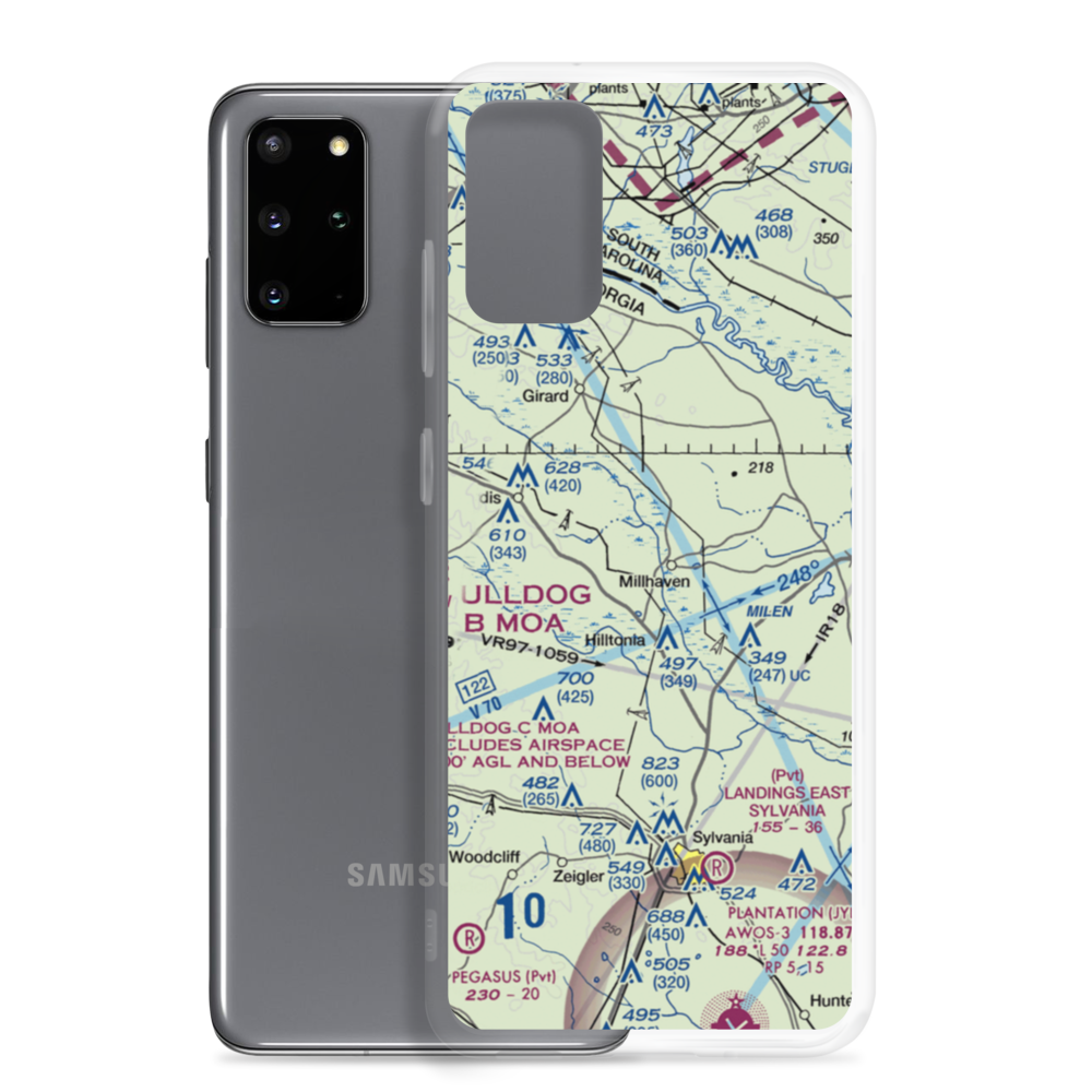 Millhaven Airport (4GE0) VFR Sectional Samsung Case Samsung Galaxy S20 Plus model shown