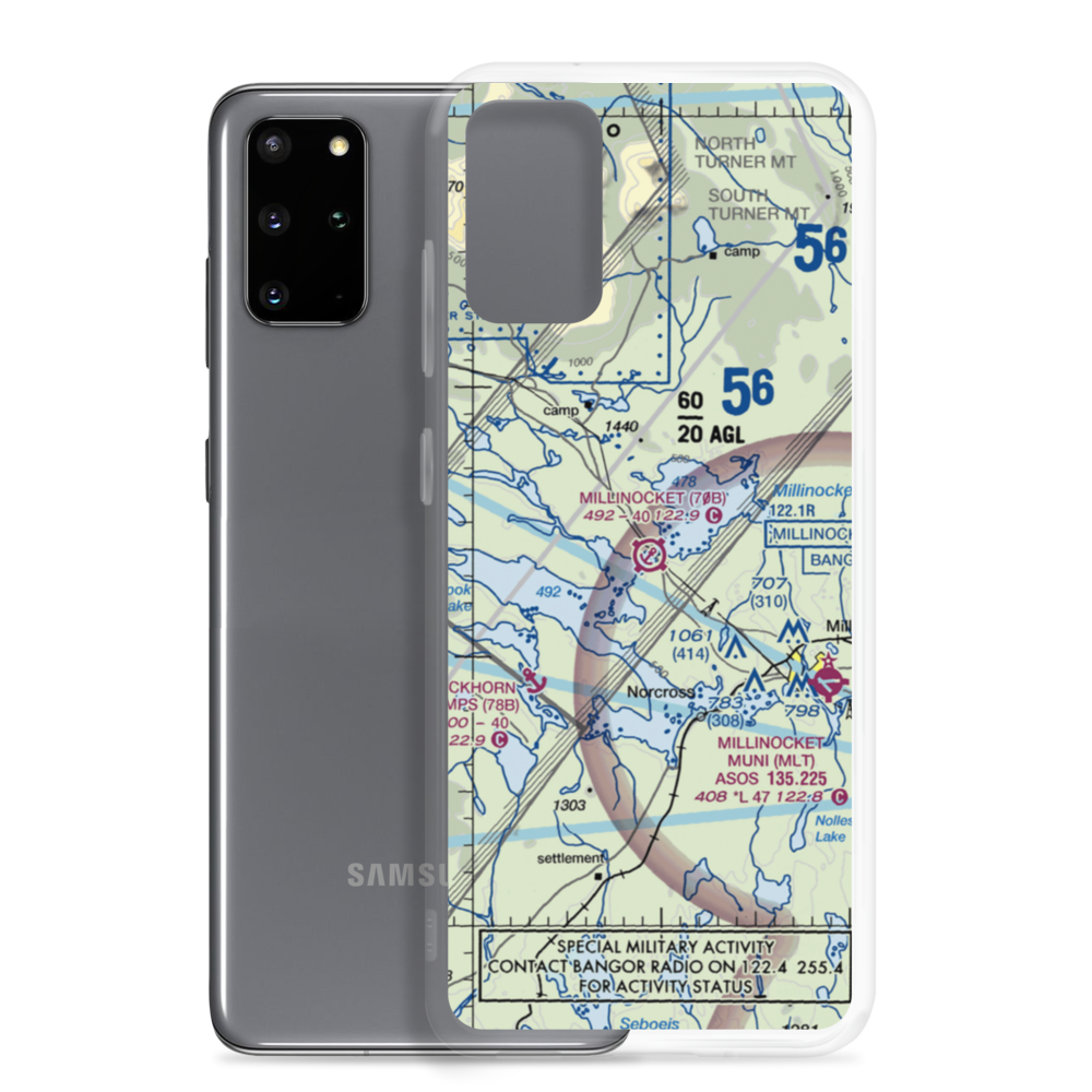 Millinocket Seaplane Base (70B) VFR Sectional Samsung Case Samsung Galaxy S20 Plus model shown