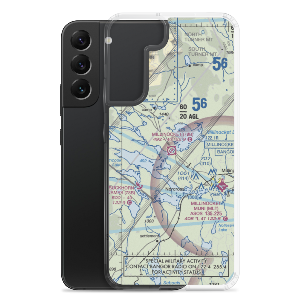 Millinocket Seaplane Base (70B) VFR Sectional Samsung Case Samsung Galaxy S22 Plus model shown