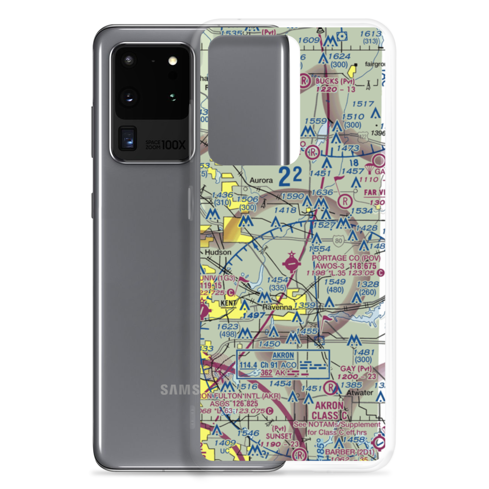 Mills Airport (7E3) VFR Sectional Samsung Case Samsung Galaxy S20 Ultra model shown