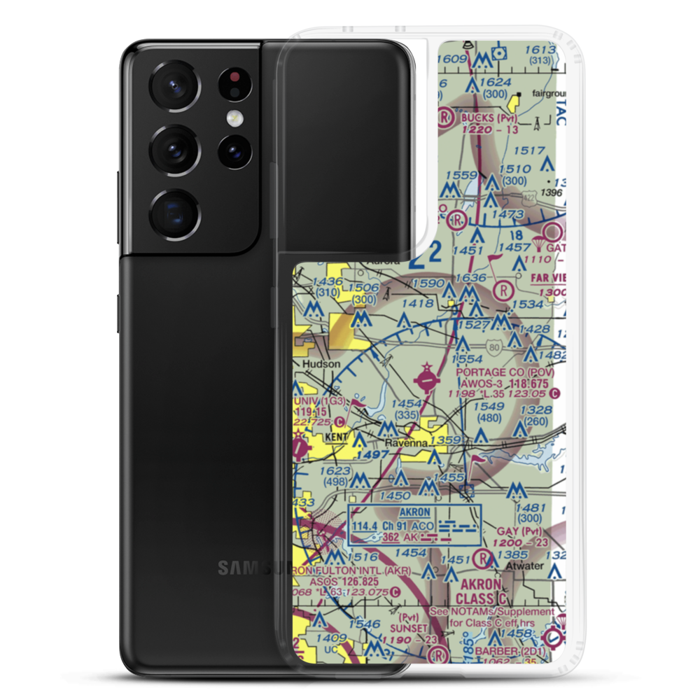 Mills Airport (7E3) VFR Sectional Samsung Case Samsung Galaxy S21 Ultra model shown