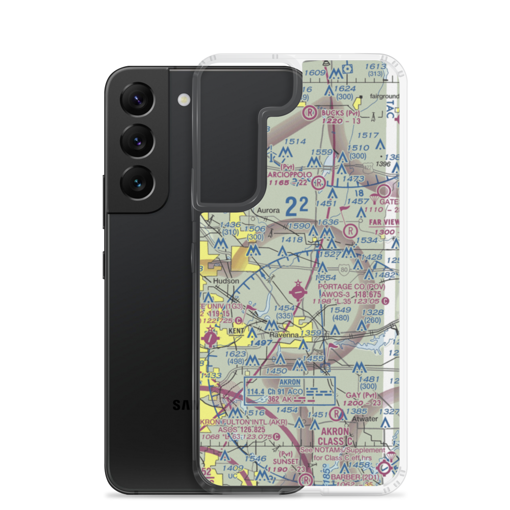 Mills Airport (7E3) VFR Sectional Samsung Case Samsung Galaxy S22 model shown