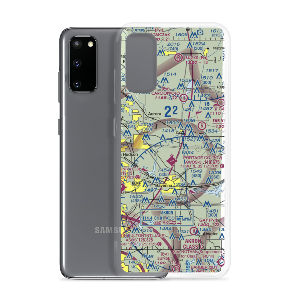 Mills Airport (7E3) VFR Sectional Samsung Case Samsung Galaxy S20 model shown