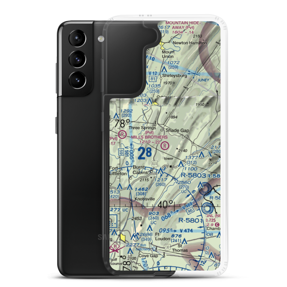 Mills Brothers Airport (05PS) VFR Sectional Samsung Case Samsung Galaxy S21 Plus model shown