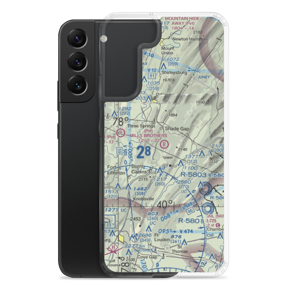 Mills Brothers Airport (05PS) VFR Sectional Samsung Case Samsung Galaxy S22 Plus model shown