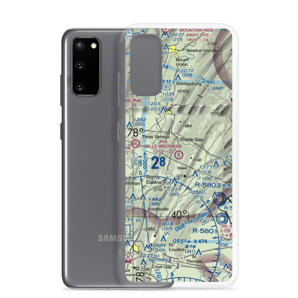 Mills Brothers Airport (05PS) VFR Sectional Samsung Case Samsung Galaxy S20 model shown