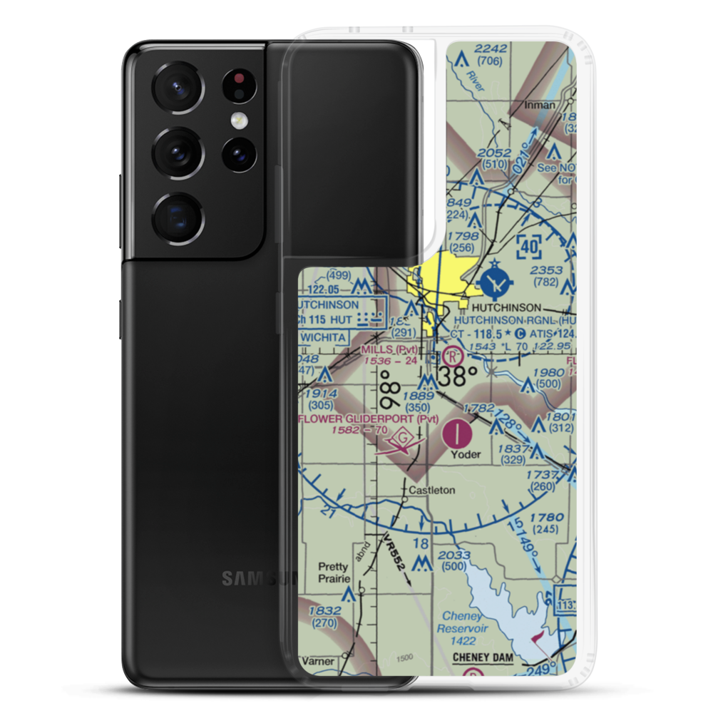 Mills Field (31KS) VFR Sectional Samsung Case Samsung Galaxy S21 Ultra model shown
