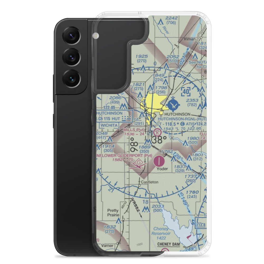 Mills Field (31KS) VFR Sectional Samsung Case Samsung Galaxy S22 Plus model shown