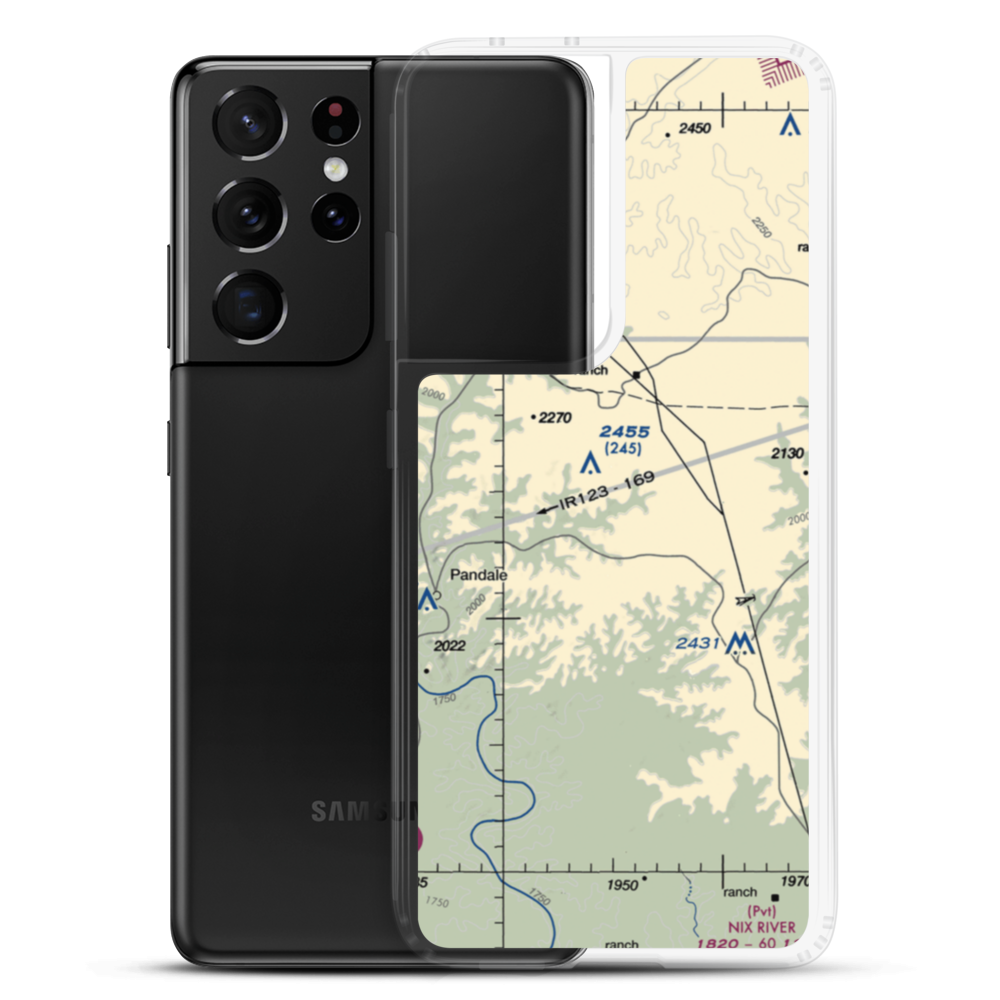 Mills Ranch Airport (3TE7) VFR Sectional Samsung Case Samsung Galaxy S21 Ultra model shown