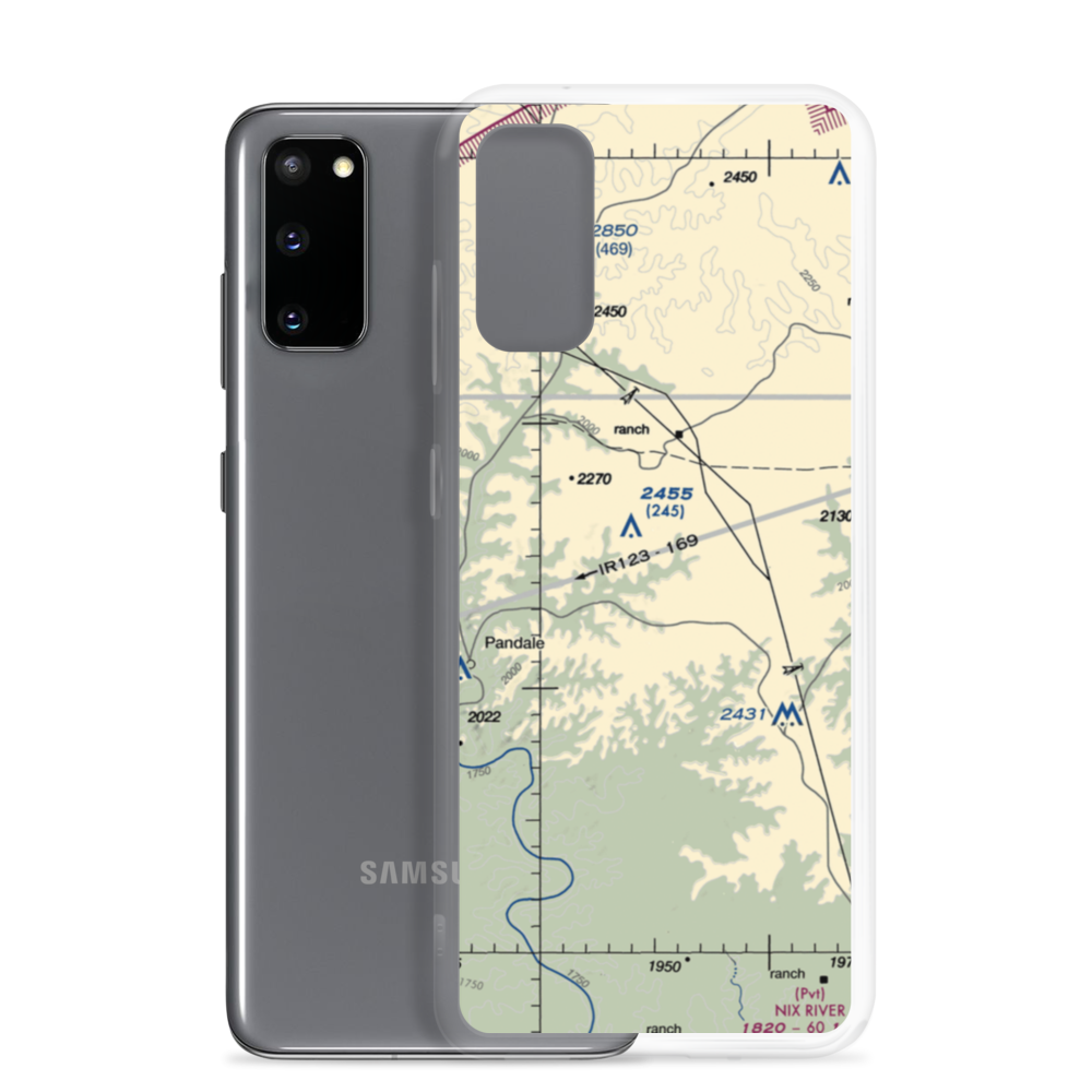 Mills Ranch Airport (3TE7) VFR Sectional Samsung Case Samsung Galaxy S20 model shown