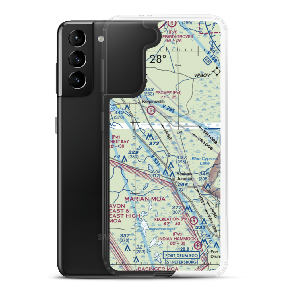 Mills Ranch South Airport (3FL5) VFR Sectional Samsung Case Samsung Galaxy S21 Plus model shown