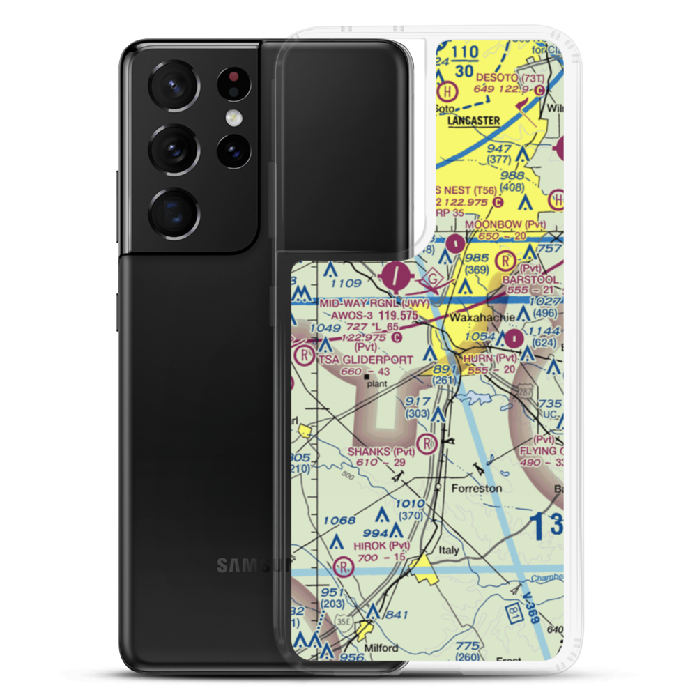Mims Farm Ultralightport (01TX) VFR Sectional Samsung Case Samsung Galaxy S21 Ultra model shown