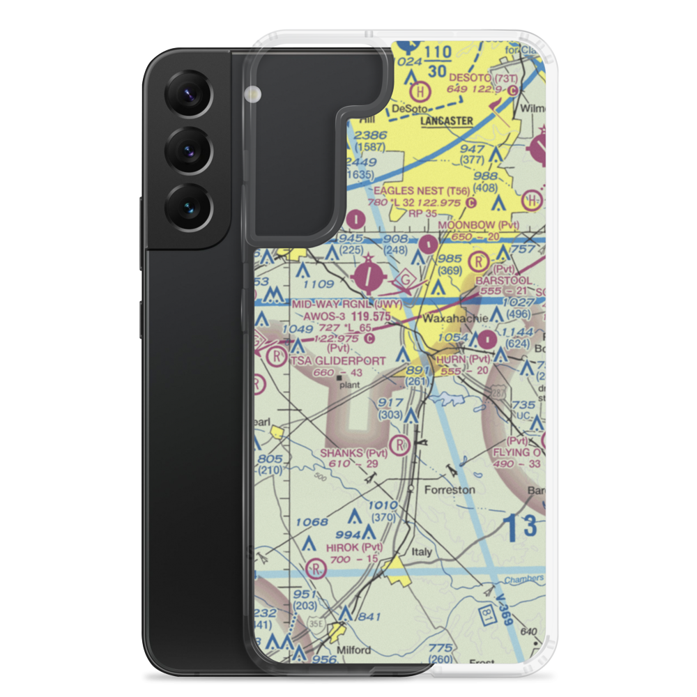 Mims Farm Ultralightport (01TX) VFR Sectional Samsung Case Samsung Galaxy S22 Plus model shown