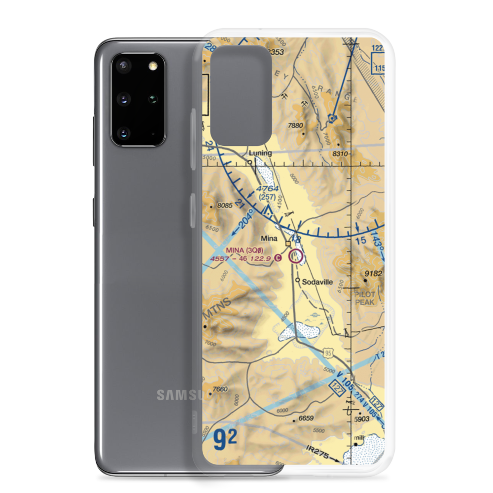 Mina Airport (3Q0) VFR Sectional Samsung Case Samsung Galaxy S20 Plus model shown