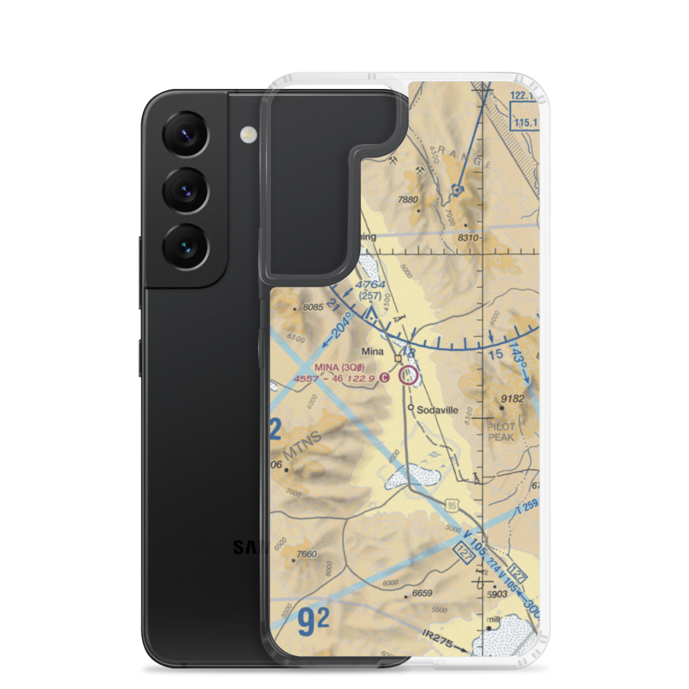 Mina Airport (3Q0) VFR Sectional Samsung Case Samsung Galaxy S22 model shown