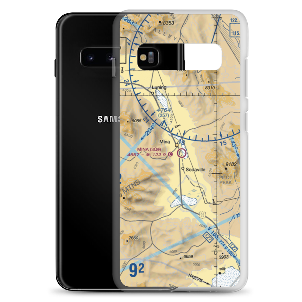 Mina Airport (3Q0) VFR Sectional Samsung Case Samsung Galaxy S10+ model shown