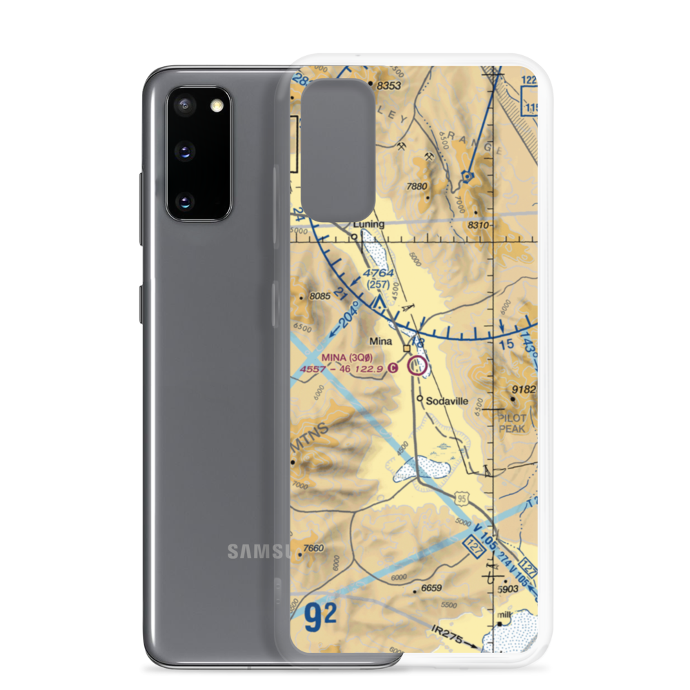 Mina Airport (3Q0) VFR Sectional Samsung Case Samsung Galaxy S20 model shown