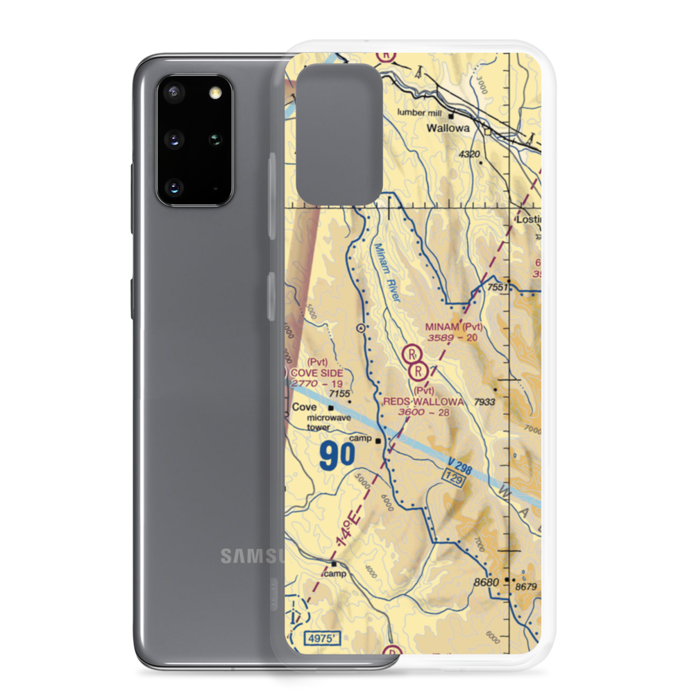 Minam Lodge Airport (7OR0) VFR Sectional Samsung Case Samsung Galaxy S20 Plus model shown