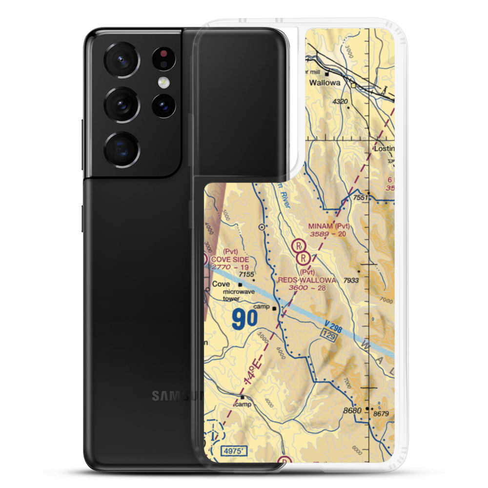 Minam Lodge Airport (7OR0) VFR Sectional Samsung Case Samsung Galaxy S21 Ultra model shown