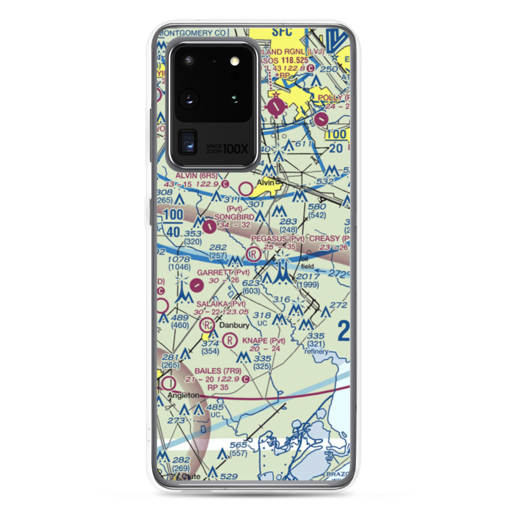 Minard Pegasus Airport (TE09) VFR Sectional Samsung Case Samsung Galaxy S20 Ultra model shown