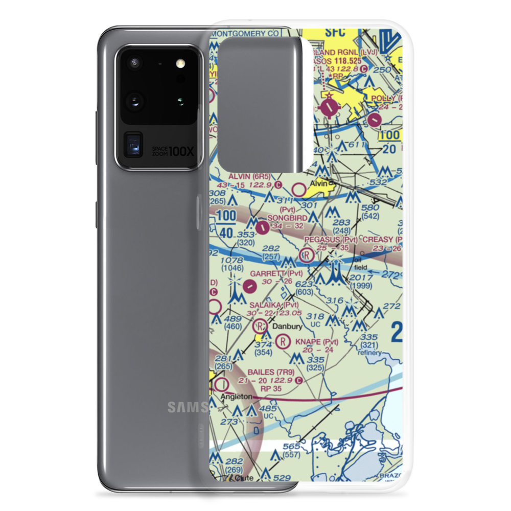 Minard Pegasus Airport (TE09) VFR Sectional Samsung Case Samsung Galaxy S20 Ultra model shown