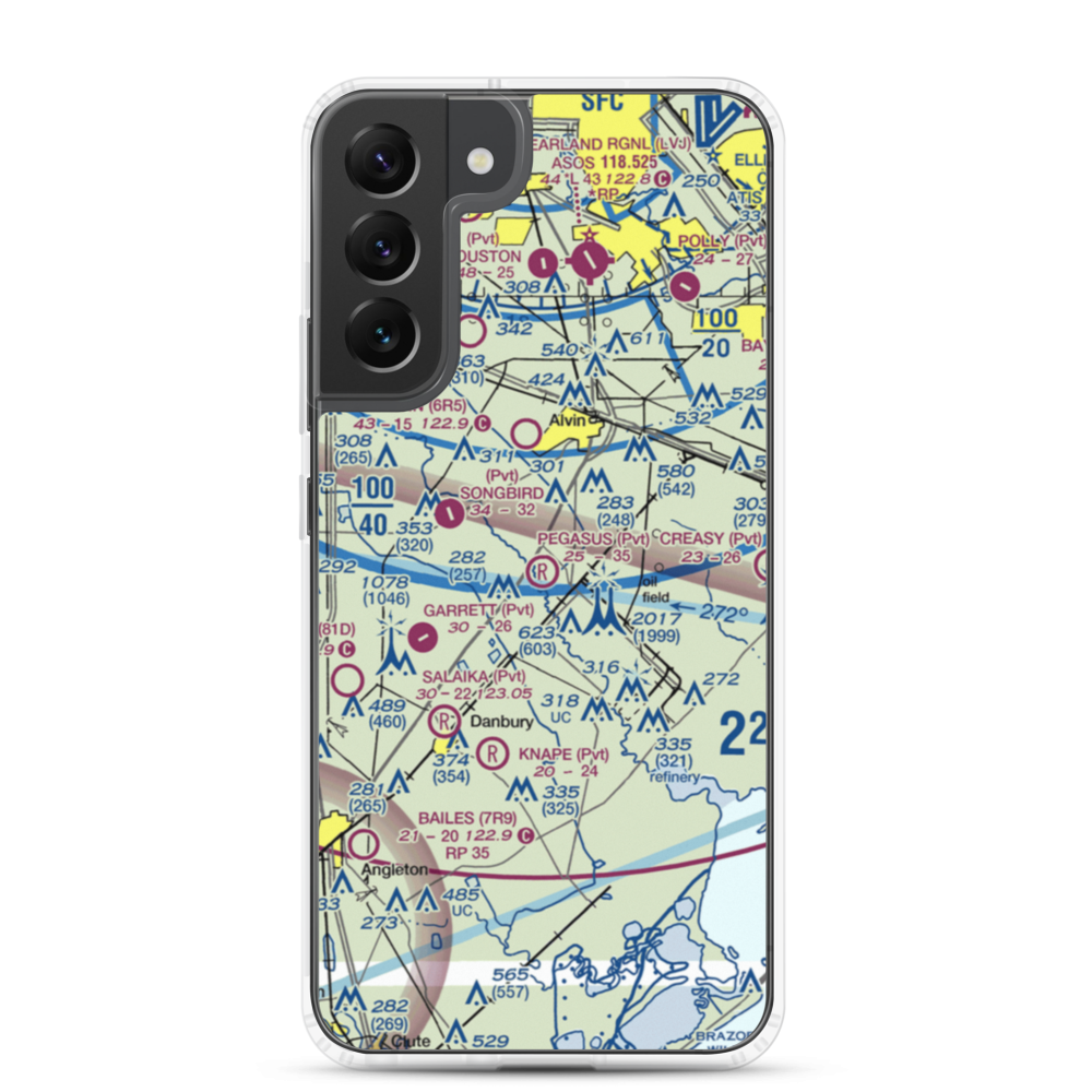 Minard Pegasus Airport (TE09) VFR Sectional Samsung Case Samsung Galaxy S22 Plus model shown