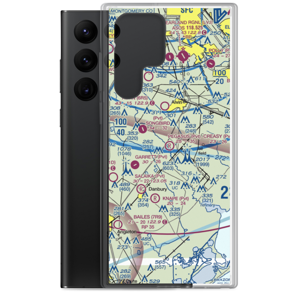 Minard Pegasus Airport (TE09) VFR Sectional Samsung Case Samsung Galaxy S22 Ultra model shown