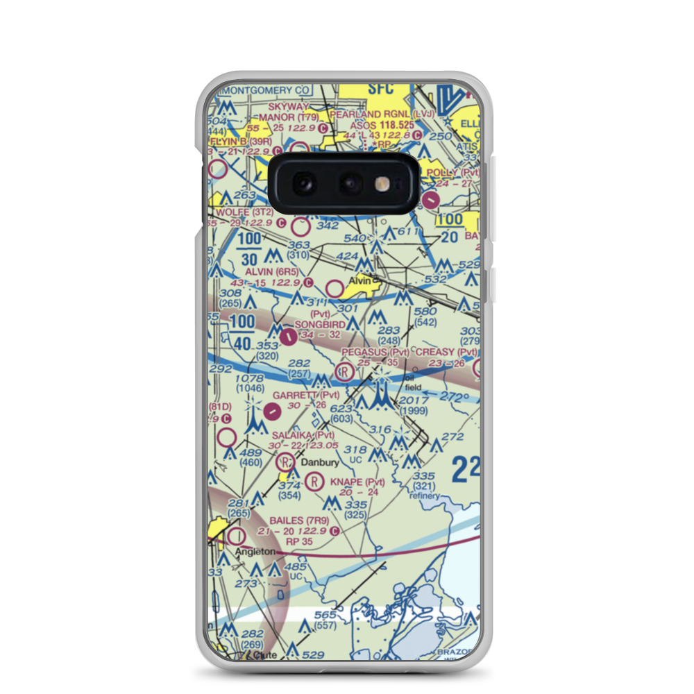 Minard Pegasus Airport (TE09) VFR Sectional Samsung Case Samsung Galaxy S10e model shown