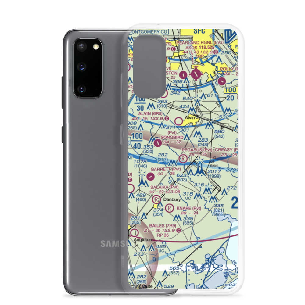 Minard Pegasus Airport (TE09) VFR Sectional Samsung Case Samsung Galaxy S20 model shown