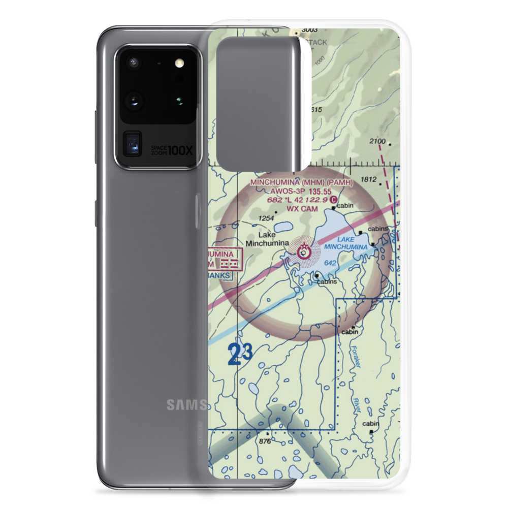Minchumina Airport (MHM) VFR Sectional Samsung Case Samsung Galaxy S20 Ultra model shown