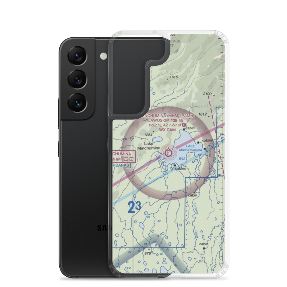 Minchumina Airport (MHM) VFR Sectional Samsung Case Samsung Galaxy S22 model shown