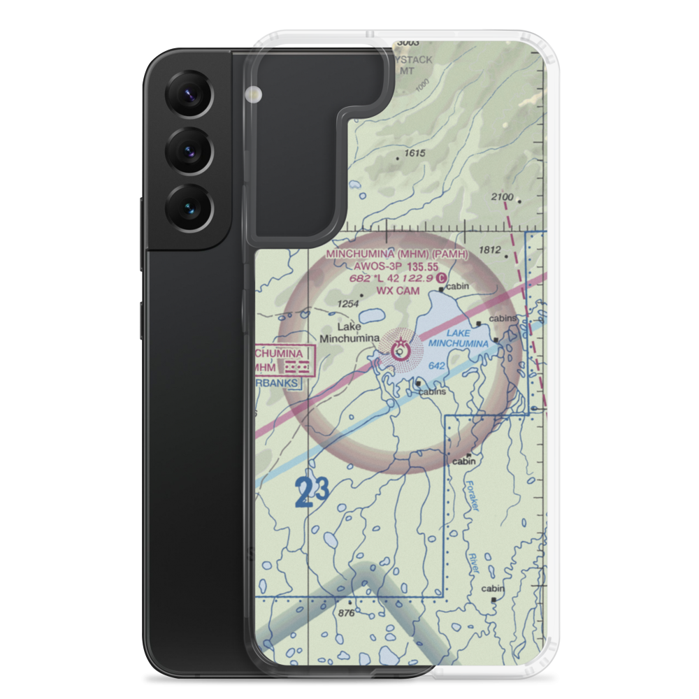 Minchumina Airport (MHM) VFR Sectional Samsung Case Samsung Galaxy S22 Plus model shown