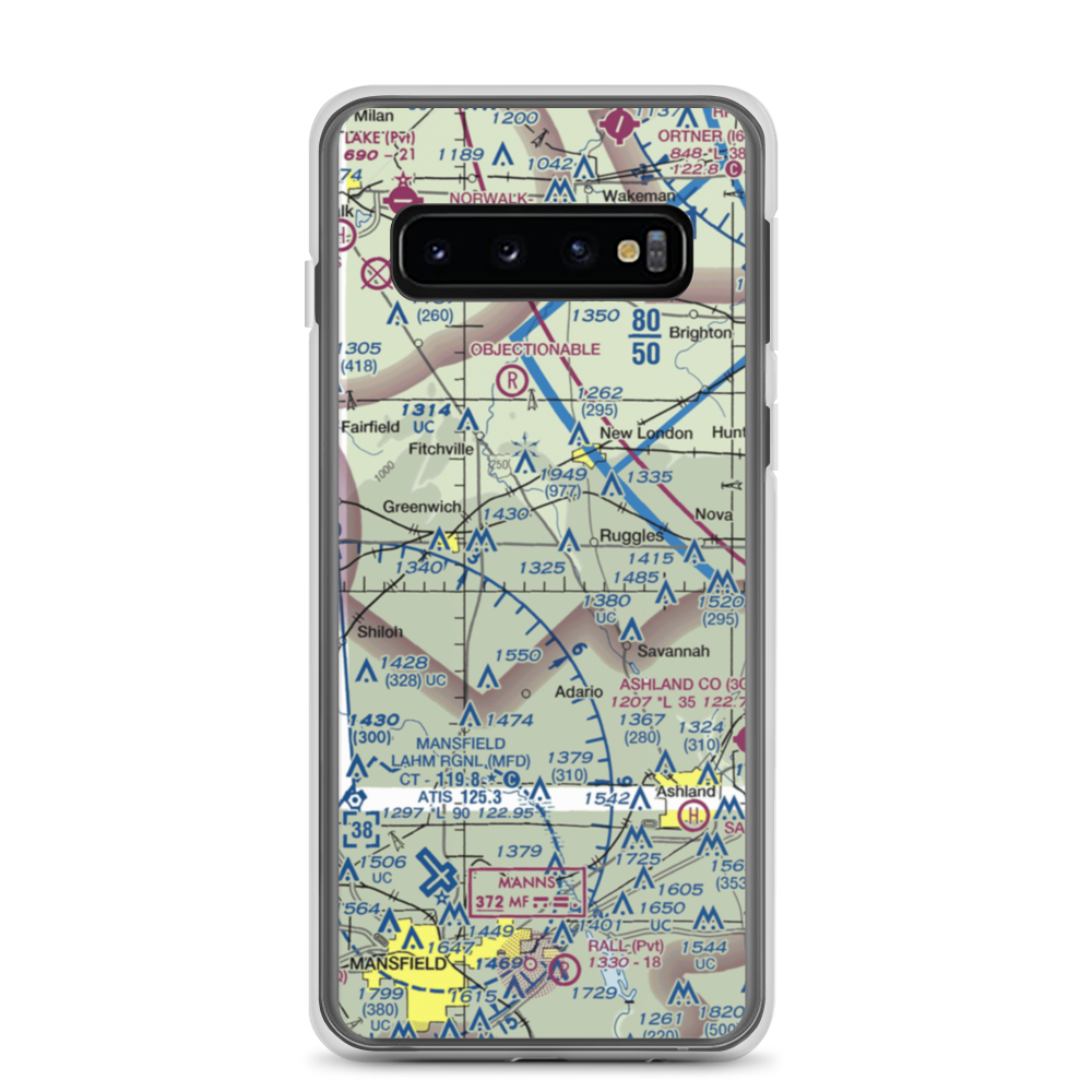 Mindzak Airfield (OI88) VFR Sectional Samsung Case Samsung Galaxy S10 model shown