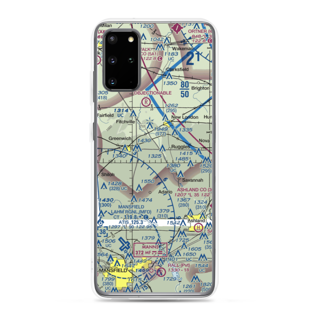 Mindzak Airfield (OI88) VFR Sectional Samsung Case Samsung Galaxy S20 Plus model shown